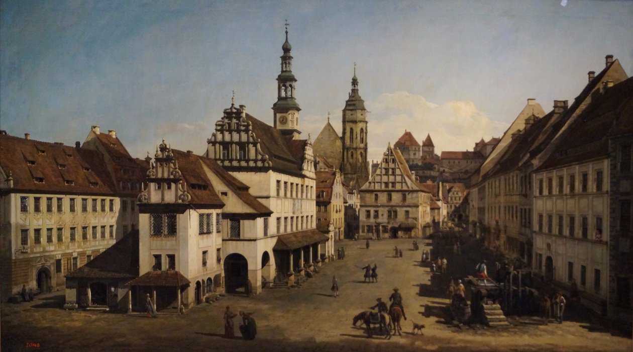 Bernardo Belotto, chamado Canaletto, "A praça do mercado de Pirna", 1768, Museu Pushkin, Moscovo de Unbekannter Künstler