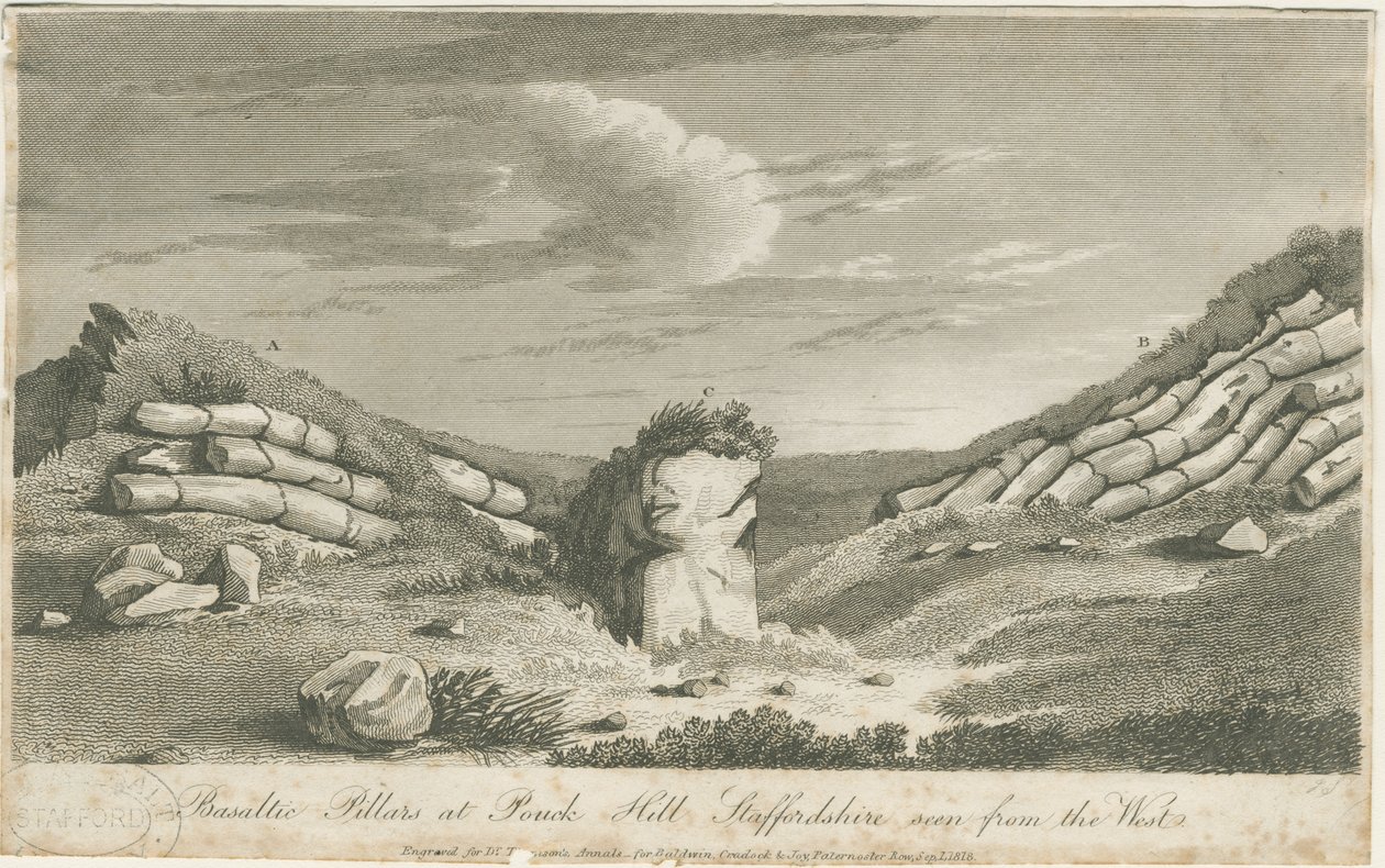 Bescott - pilares basálticos: gravura, nº [c 1818] de Unbekannt