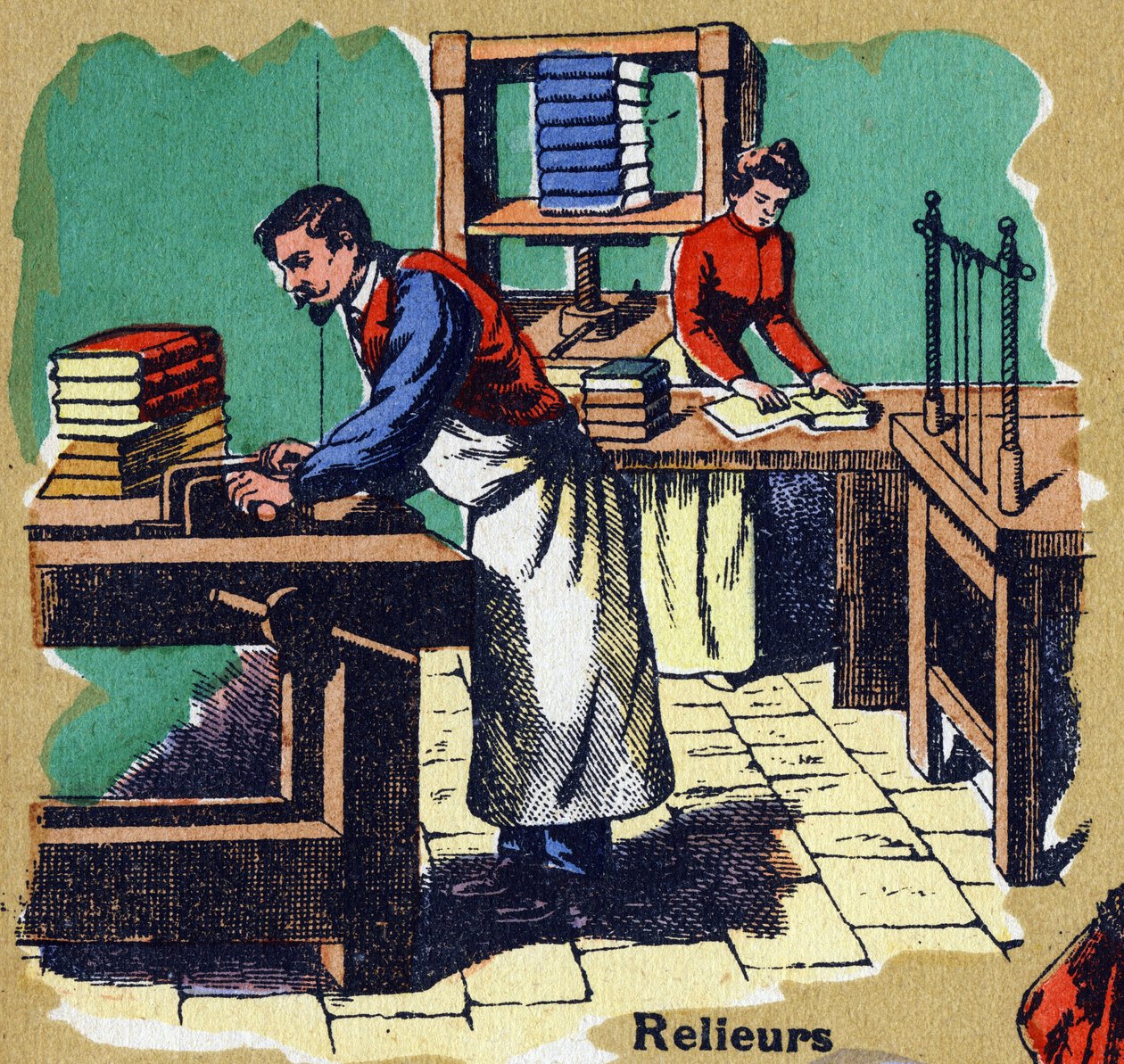 Aglutinantes . Alfabeto ilustrado. Imagens reunidas em Jarville-Nancy, início do século XX. Dimensões: 40 x 29 cm. Litografia sobre fundo de bistre. de Unbekannt