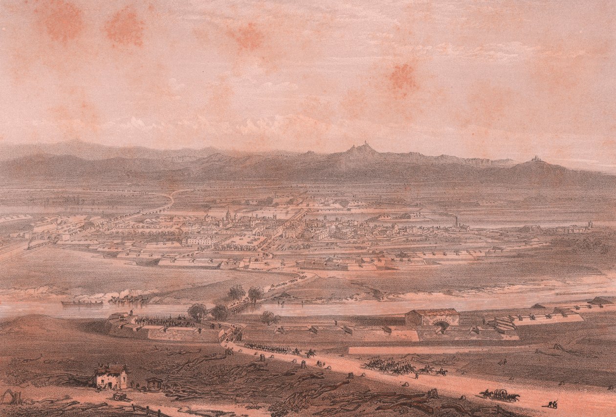 Vista aérea de Alessandria, Piemonte de William M. Timlin