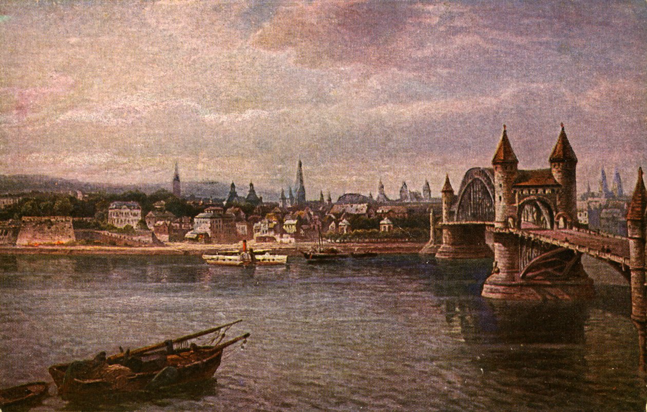 Bona, Alemanha: Ponte Velha do Reno (Alte Rheinbrücke) de Unbekannter Künstler