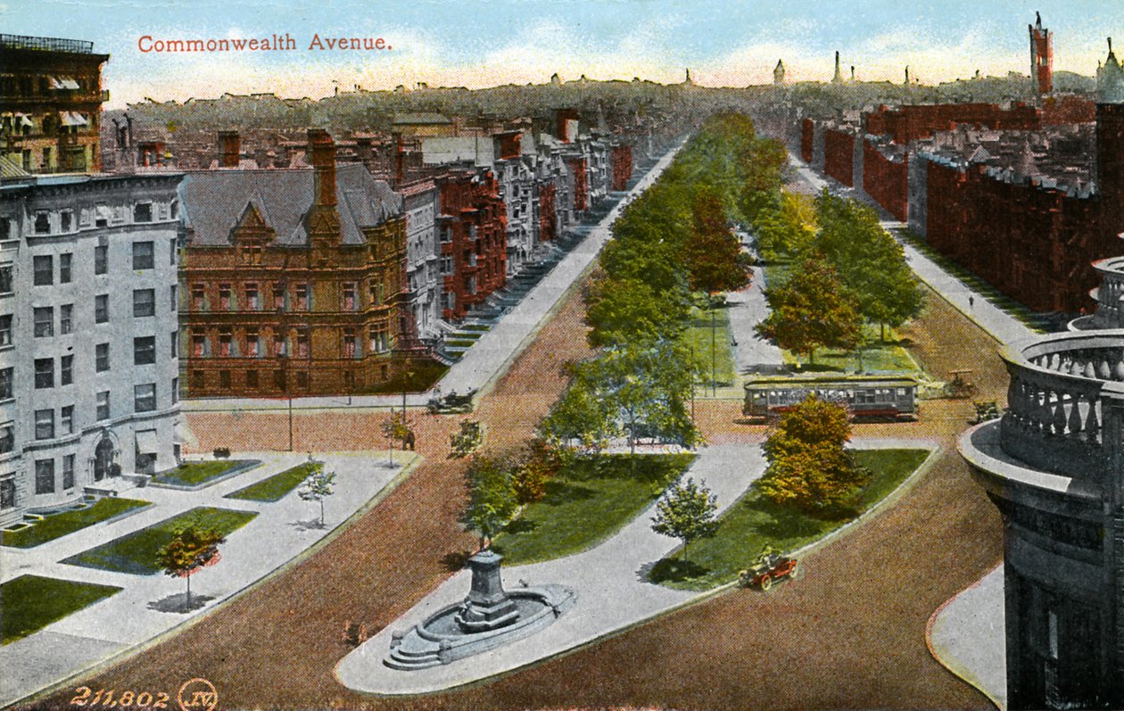 Boston: Commonwealth Avenue de Unbekannter Künstler