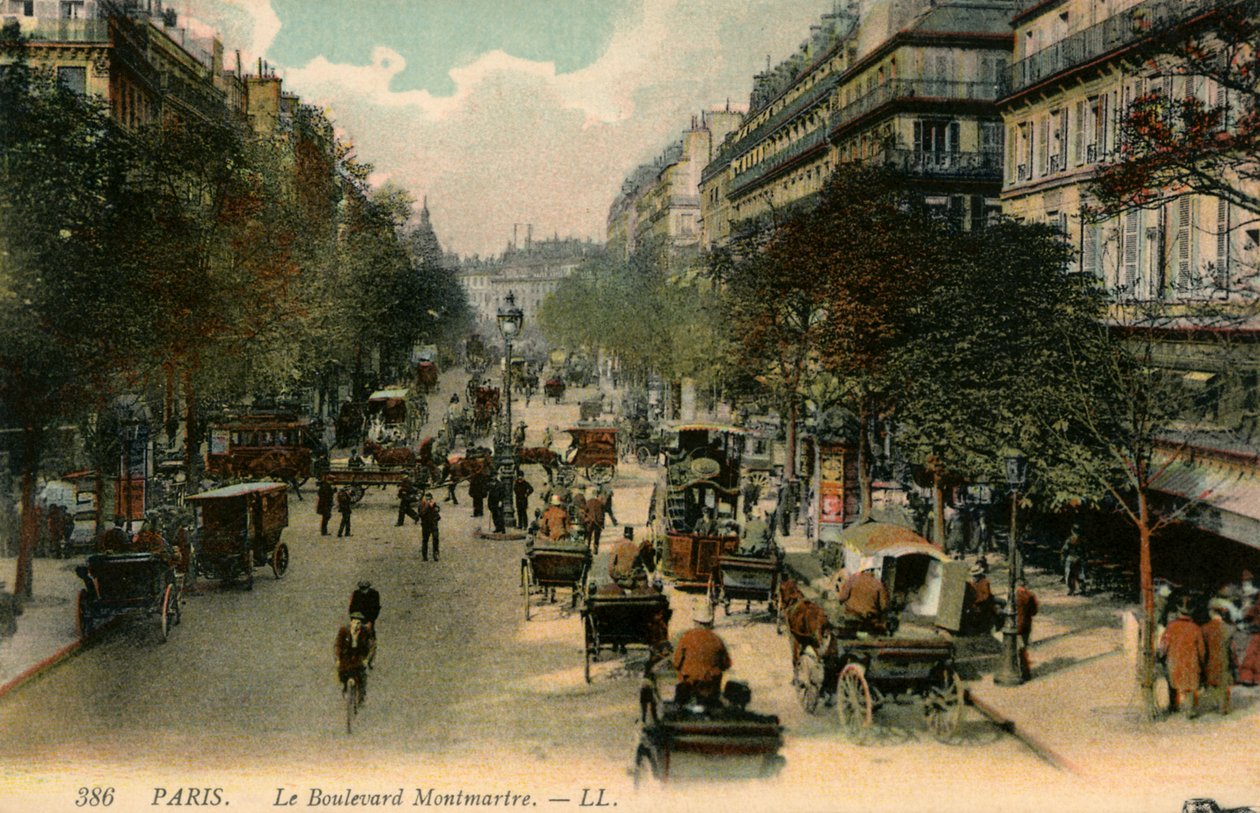 Boulevard Montmartre, Paris de Unbekannter Künstler