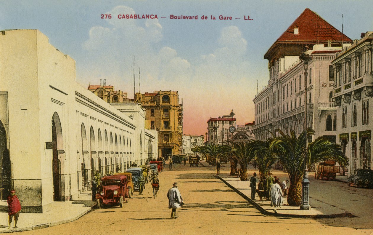 Boulevard de la Gare, Casablanca, Marrocos de Unbekannter Künstler