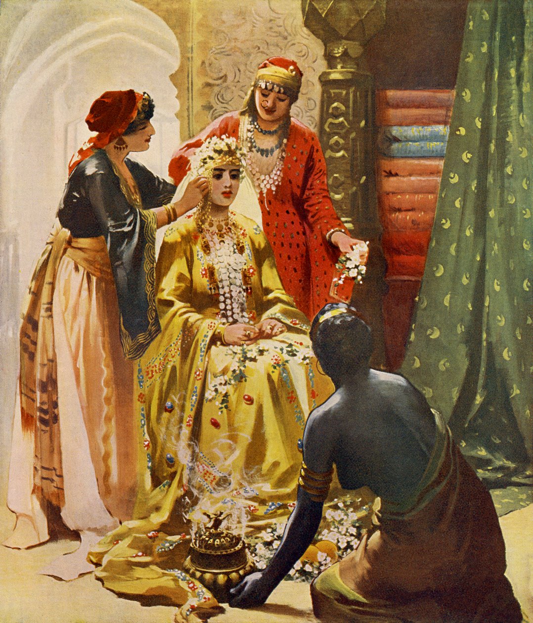 Preparativos para a noiva de Unbekannter Künstler