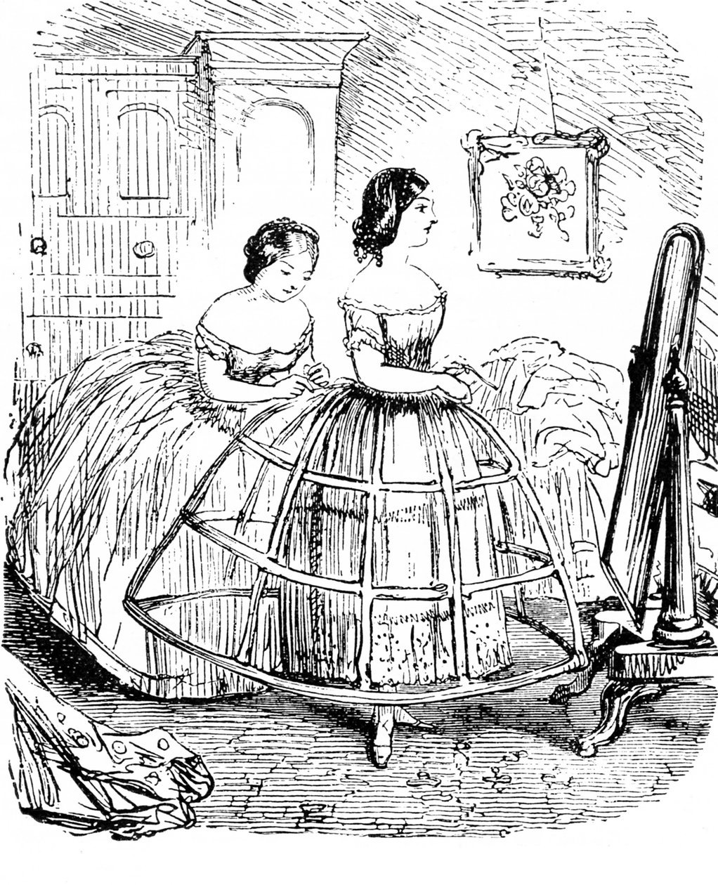 Moda feminina britânica - anos 1850 de Unbekannter Künstler