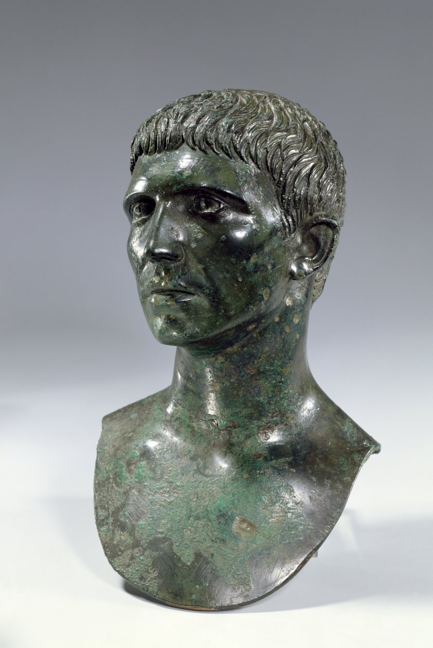 Bronze cabeça de um homem, romano, início do século I a.C. ou século II d.C. de Unbekannt