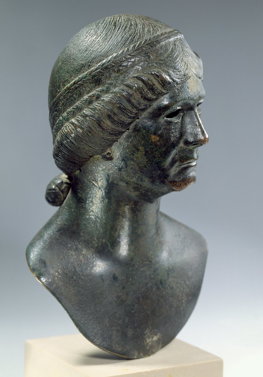 Bronze cabeça de mulher, por vezes identificada como Marciana, romana de Unbekannt