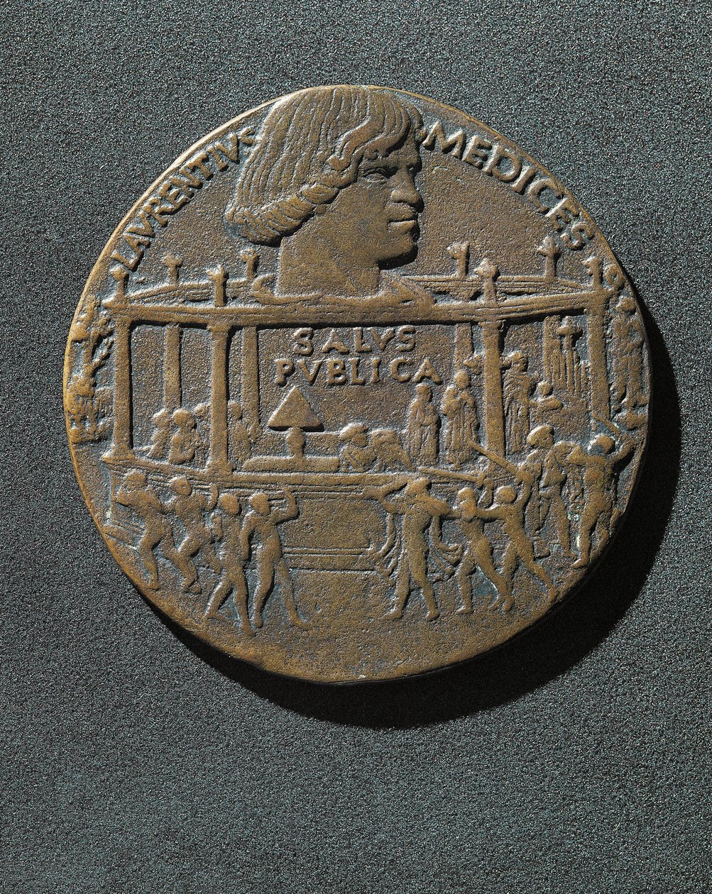 Medalha de Bronze em memória de Giuliano de Medici (Florença de Benjamin Baud
