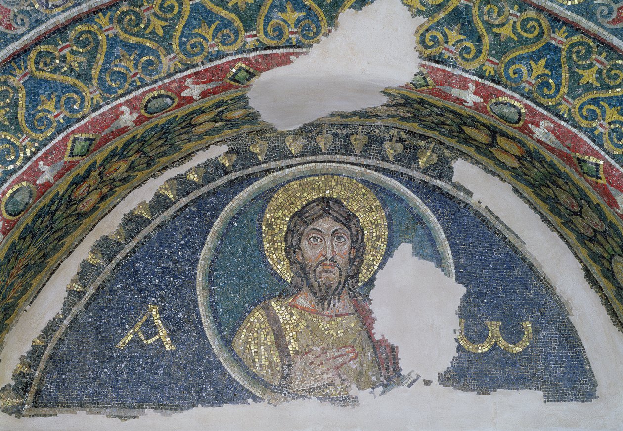 Busto de Cristo, lunette, séc. V-6 (mosaico) de Unbekannt