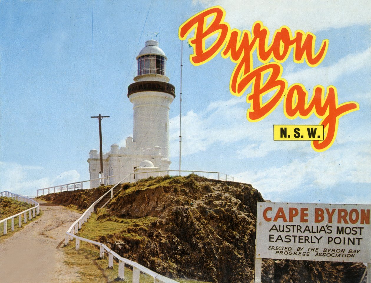 Byron Bay, Austrália: farol, c. 1970 (Cartão postal) de Unbekannter Künstler