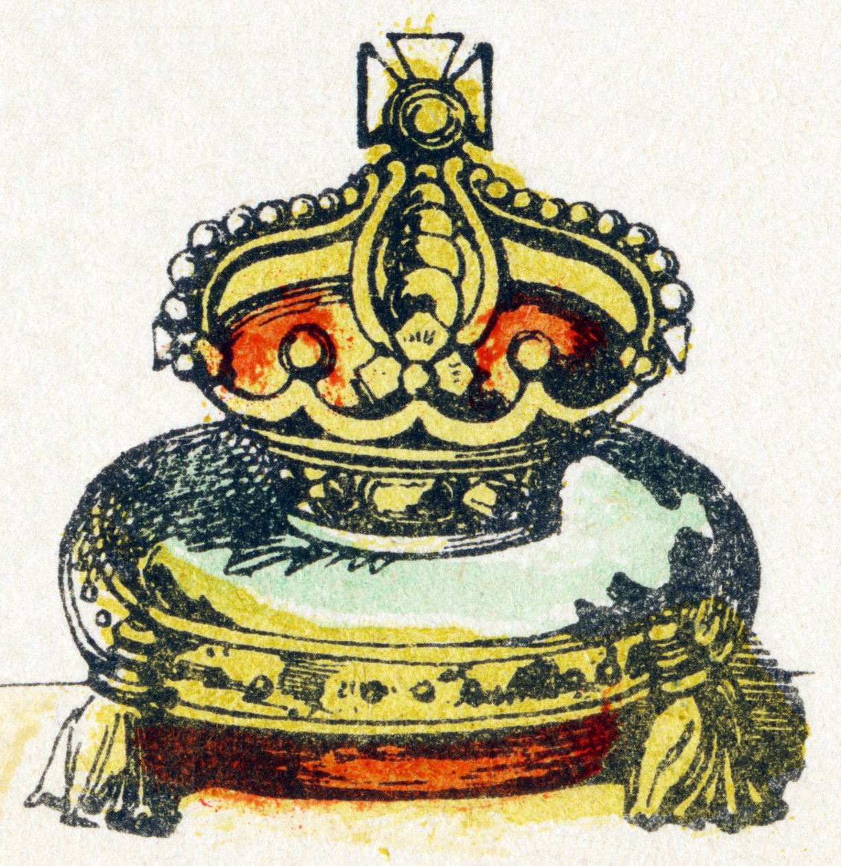 C - Couronne - Alfabeto - entretenimento infantil - Imagem epinal, série popular c.1890 (ilustração) de Unbekannt