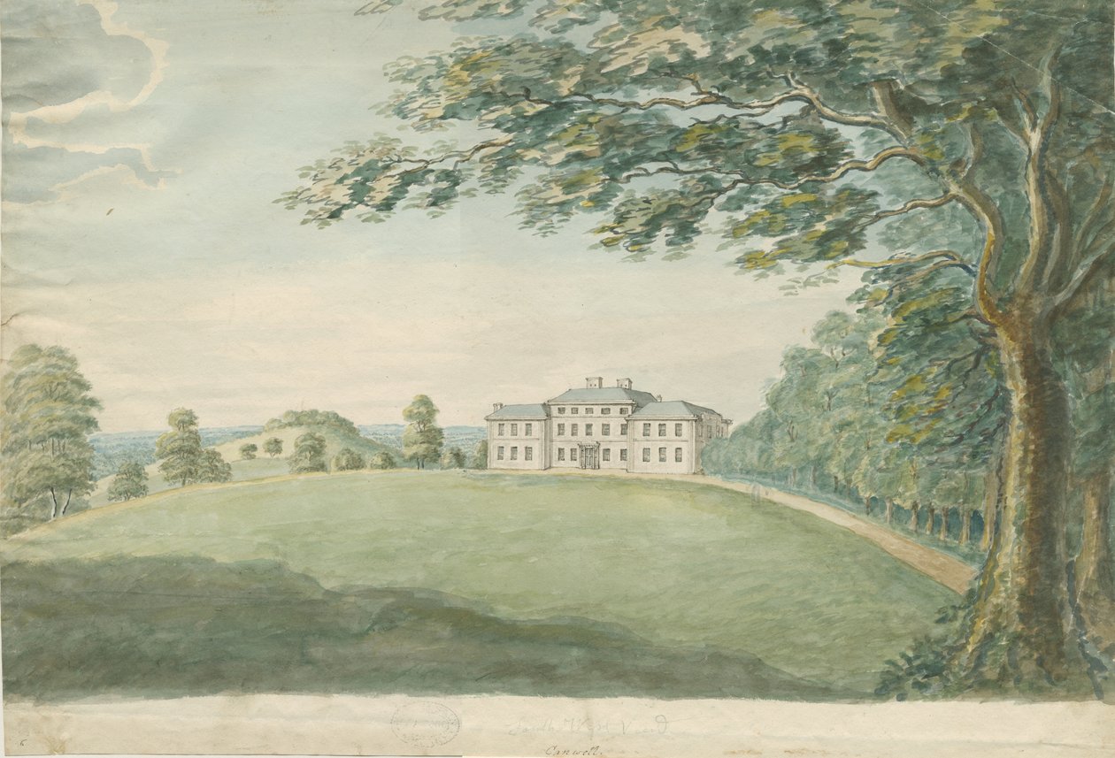 Canwell Hall: pintura em aquarela, séc. XVIII de Unbekannt