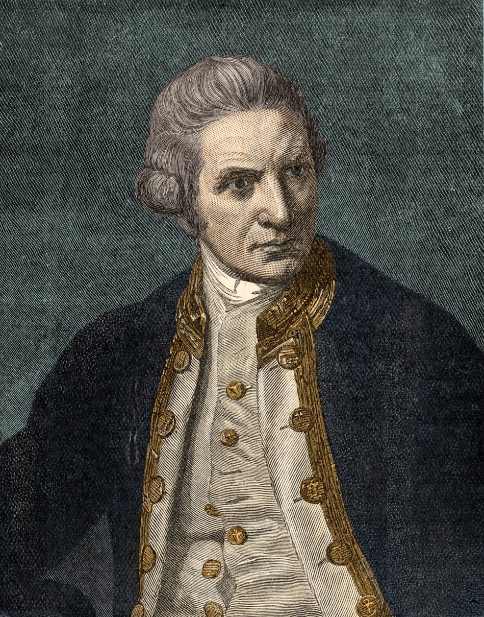 Capitão James Cook - retrato de Unbekannter Künstler