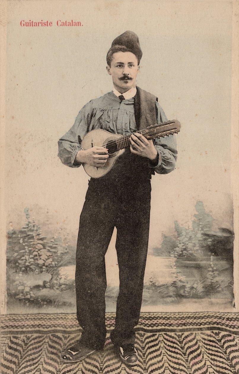 Guitarrista Catalão, c.1910 (cartão postal) de Unbekannter Künstler