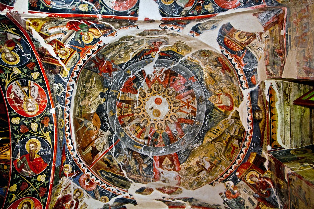 Tecto da Igreja de Santa Maria, Leusa, Albânia (foto) de Unbekannt