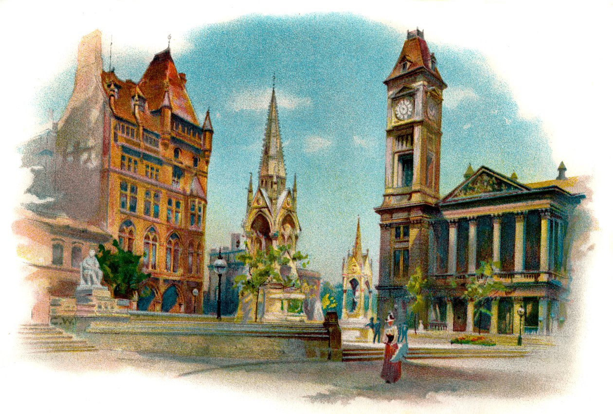 Praça Chamberlain, Birmingham de Unbekannter Künstler
