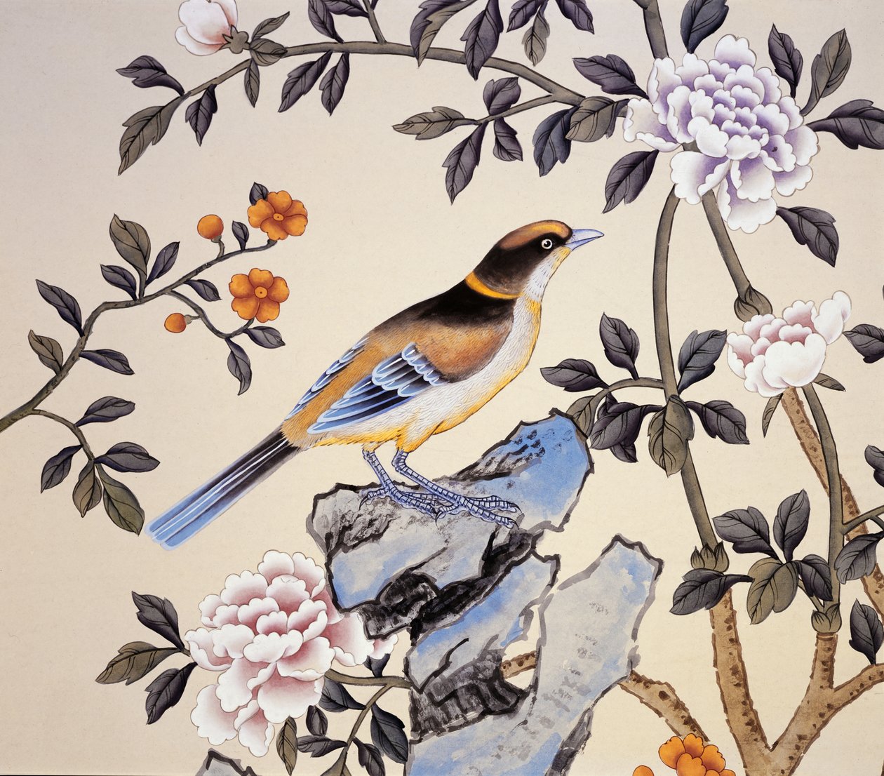 Papel de parede Chinoiserie, Marble Hill House, Twickenham, Richmond, Middlesex, Reino Unido de Unbekannter Künstler