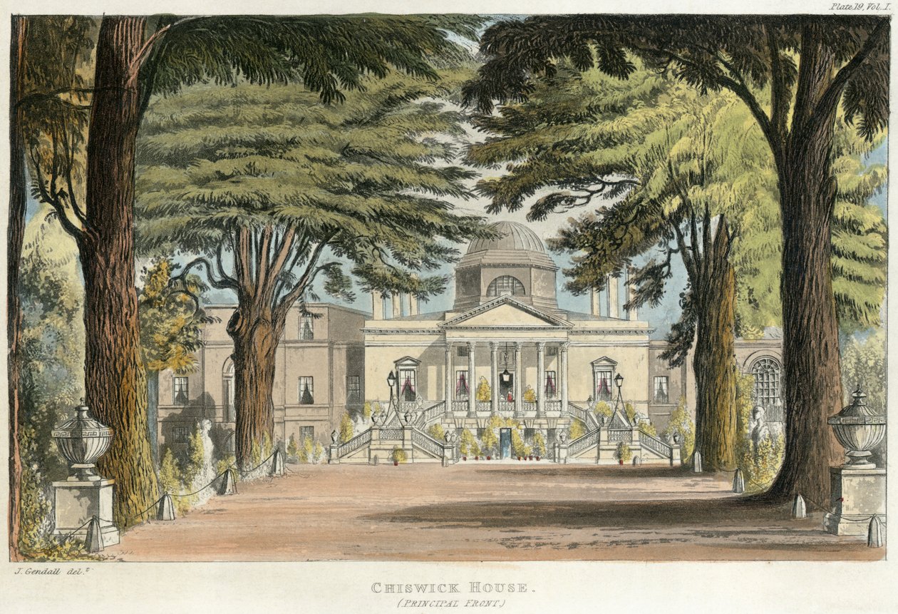 Chiswick House (gravura) de Unbekannter Künstler