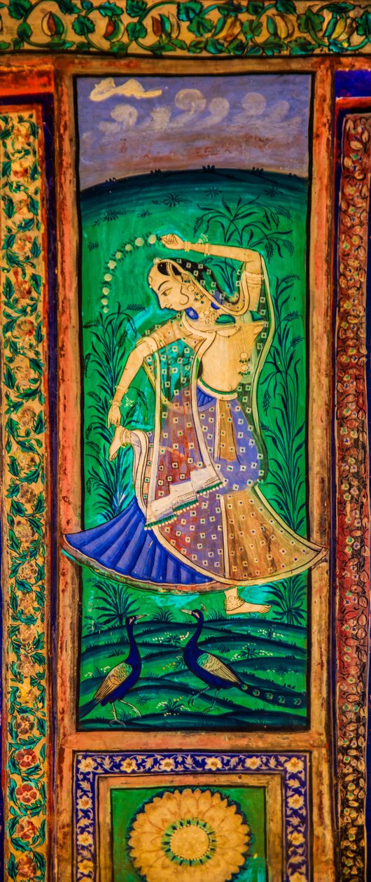 Pátio Chittra Shala com pinturas finas virtuosas, Taragarh Fort, Bundi, Bundi, Rajasthan, Índia, Ásia (foto) de Unbekannter Künstler