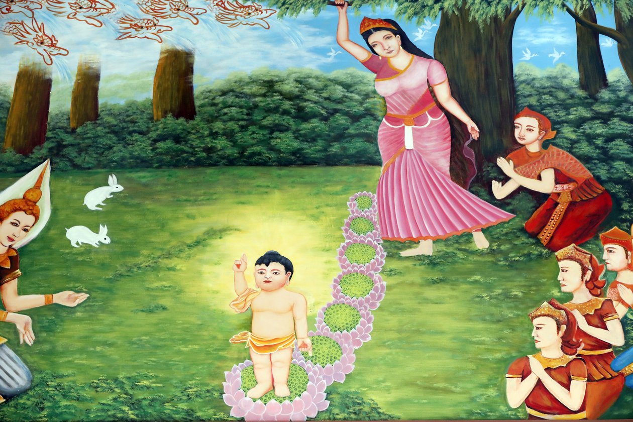 O templo budista Chua Tu Quang. Príncipe Siddhartha Gautama, Buda em criança. Diz-se que a criança nasceu totalmente acordada. Ele podia falar, e disse à sua mãe que tinha vindo para libertar toda a humanidade do sofrimento. Vung Tau. Vietnã. de Unbekannt