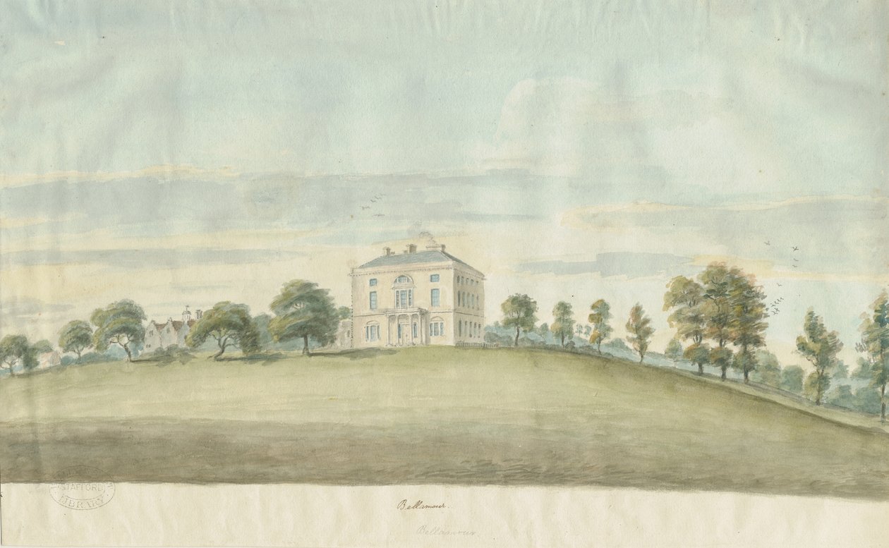 Colton - Bellamore House: pintura a aquarela, sd [c 1800] de Unbekannt