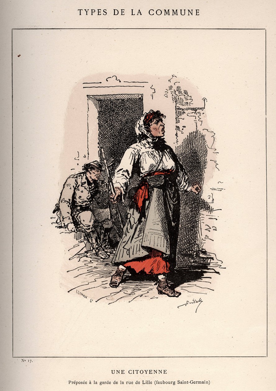 Paris Commune: traje de uma CIDADANIA (17) em "Les Communeux de Unbekannt