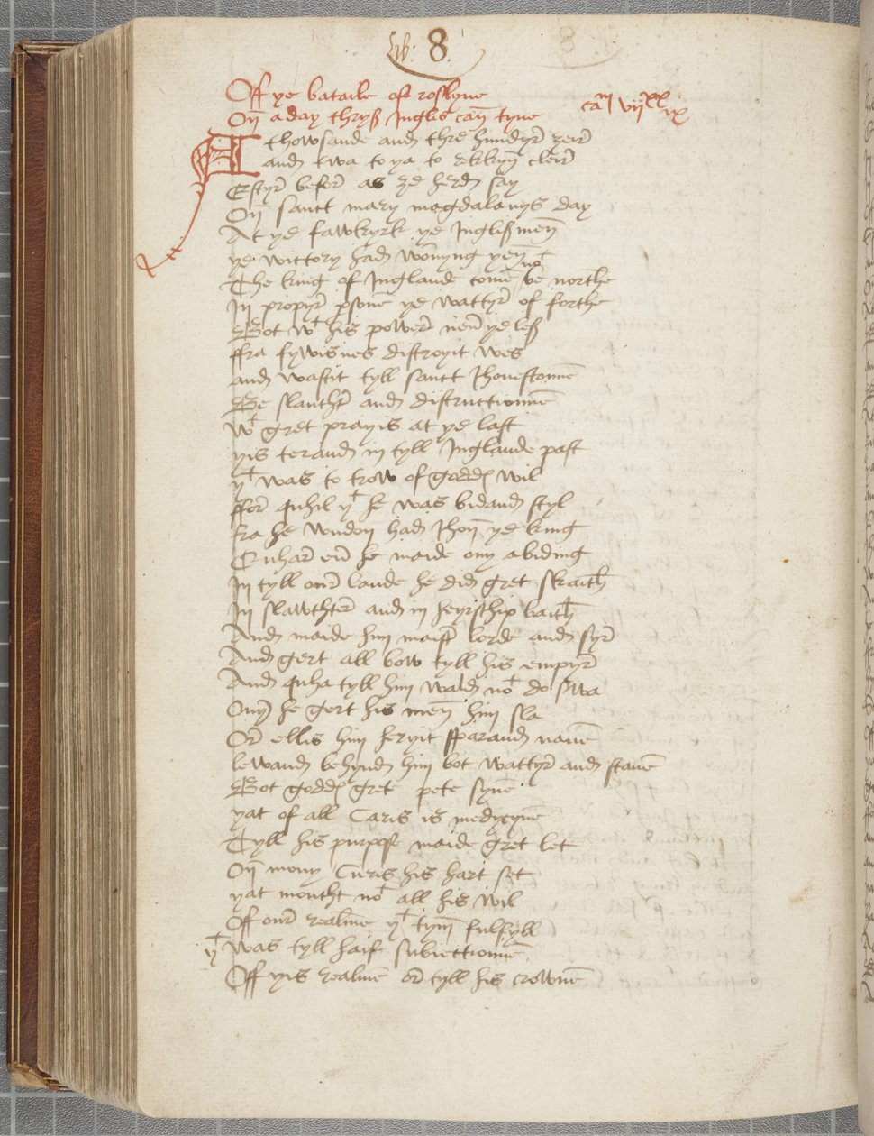 Cópia da Crónica Andrew de Wyntoun, Fol 325 verso, c.1550 (tinta sobre papel) de Unbekannt