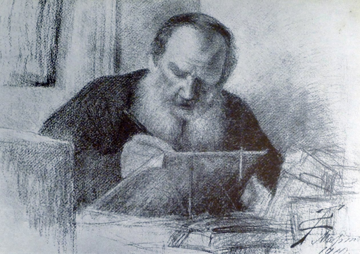 Conde Leão Tolstoi (9 de setembro de 1828 20 de novembro de 1910) de Unbekannter Künstler