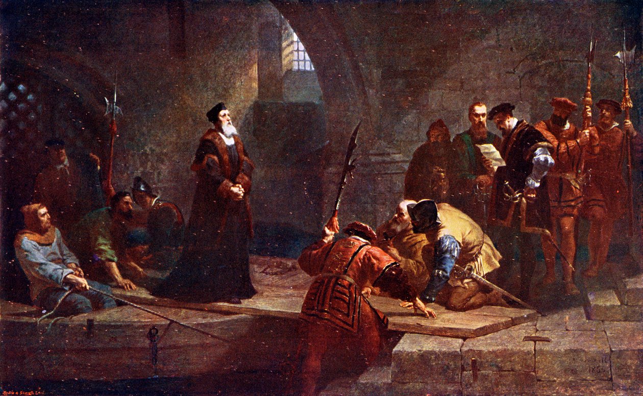 Cranmer no portão dos traidores de Unbekannter Künstler
