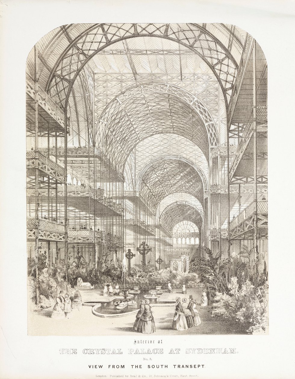 Palácio de Cristal, Vista Pós-Grandes Exibição do Transept Sul, Palácio de Cristal, Sydenham de Unbekannt