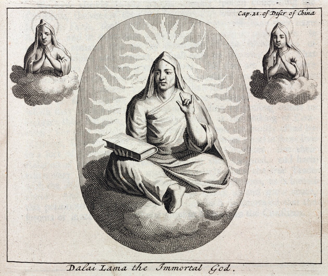 Dalai Lama, o Deus Imortal, c 1700 de Unbekannt