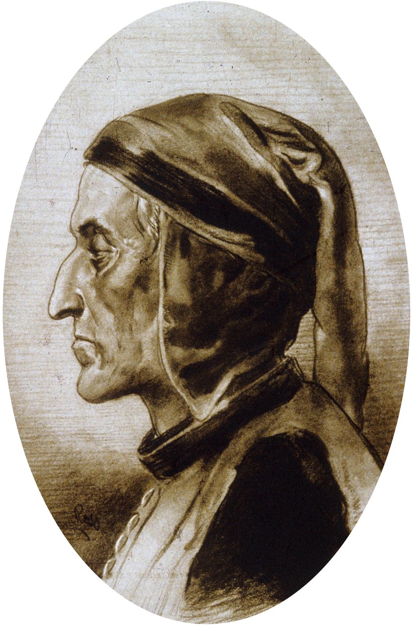 Dante Alighieri (desenho) de Unbekannter Künstler