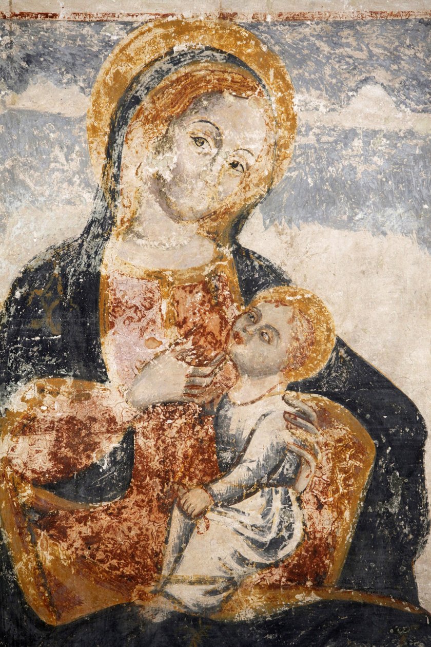 Afresco decadente na igreja de Santa Maria dell