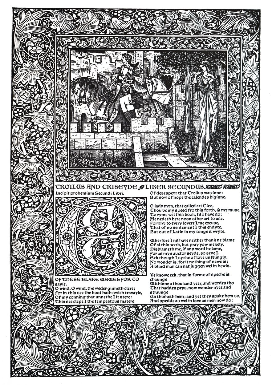 Poema decorativo de Geoffrey Chaucer de Unbekannt