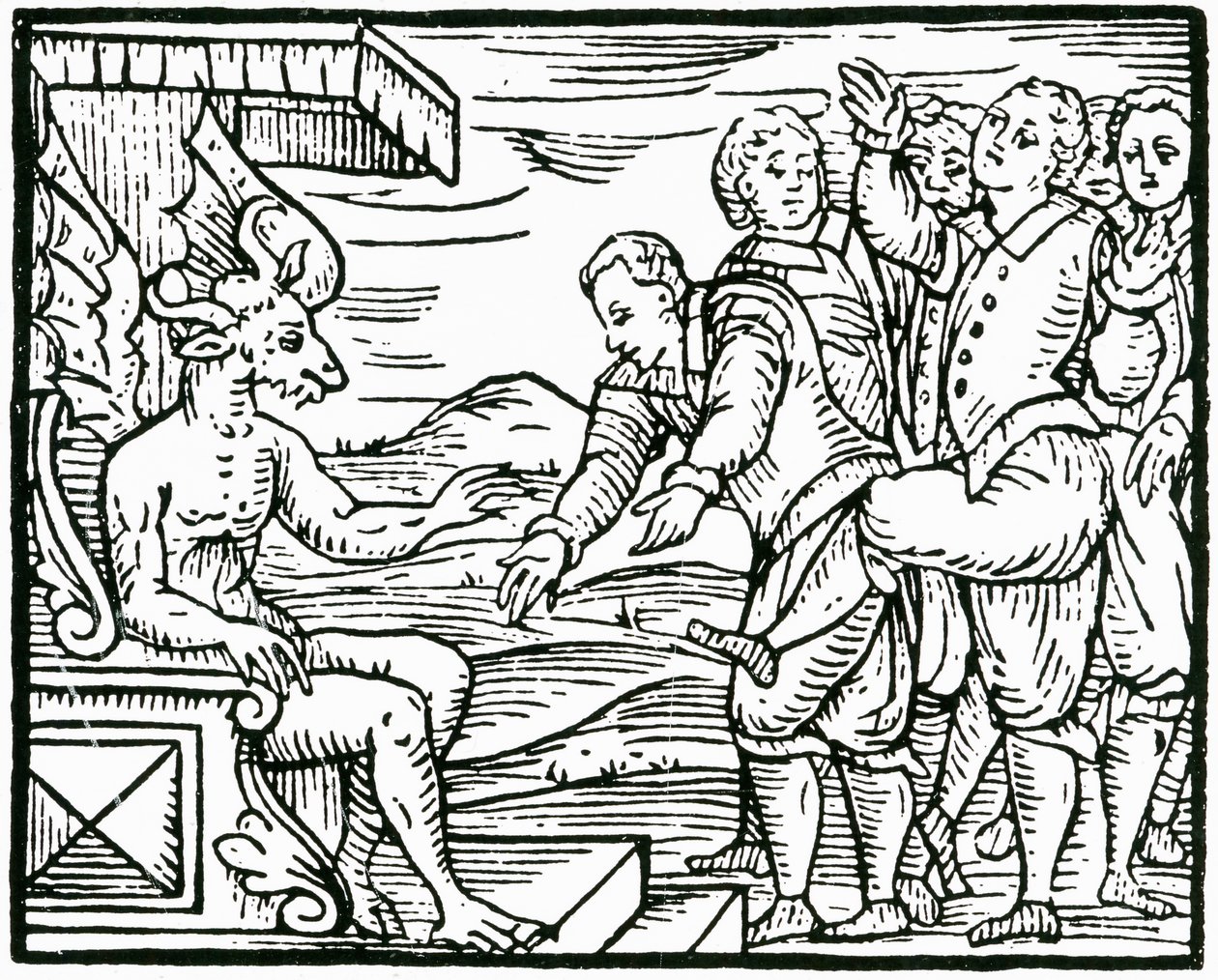 Representação de bruxaria. Século XVI (gravura) de Unbekannter Künstler
