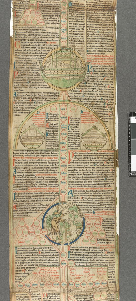 Detalhe de um roundel de Pedro de Poitiers, Compendium historiae in genealogia Christi (Pergaminho) de Unbekannter Künstler