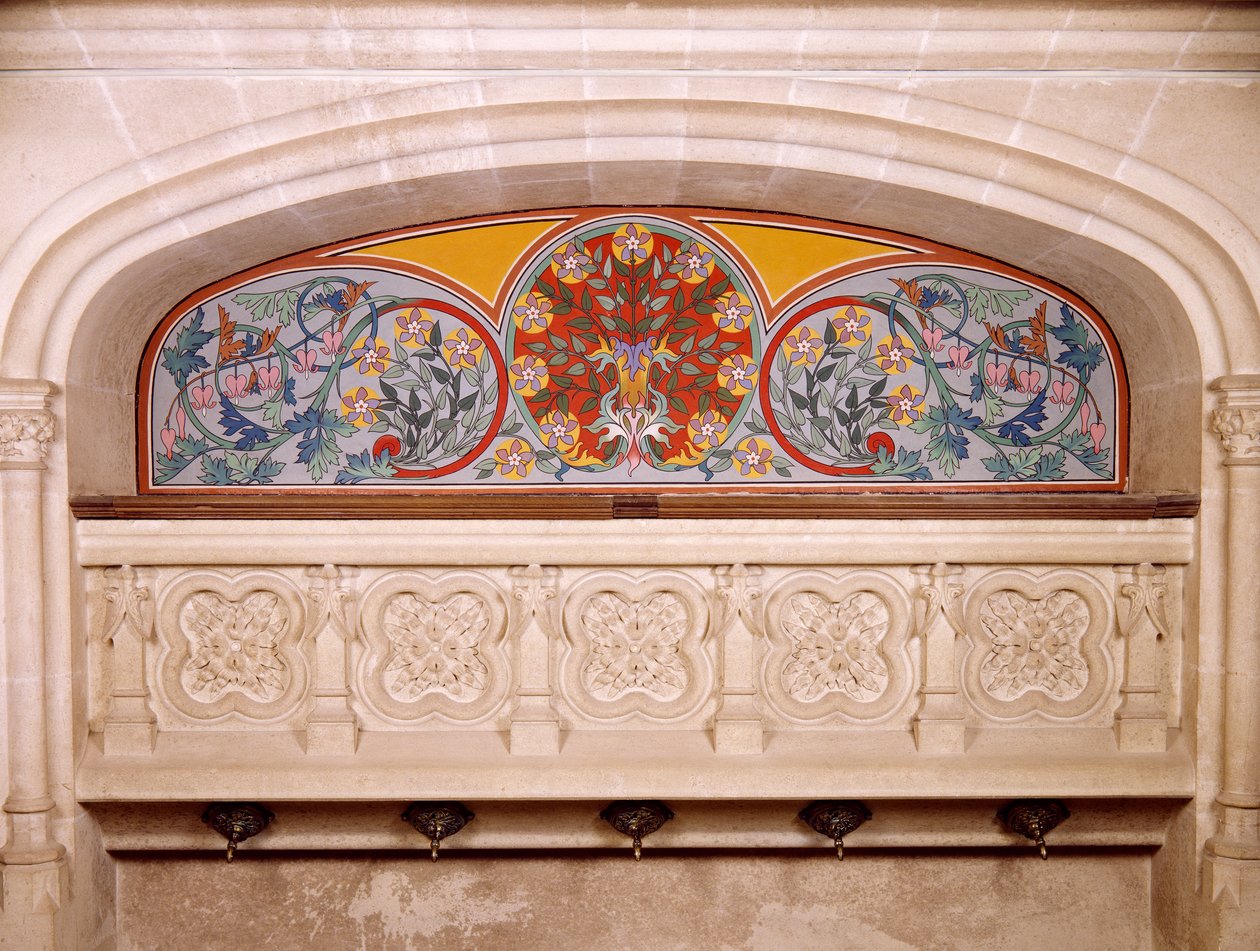 Detalhe da decoração do Chateau de Roquetaillade, França de Benjamin Baud
