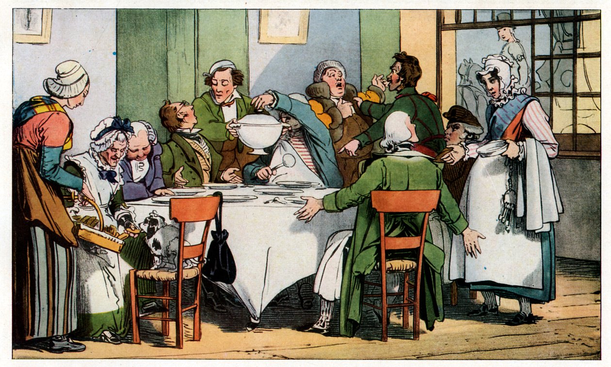 Jantar numa estalagem francesa do século XIX de Unbekannter Künstler