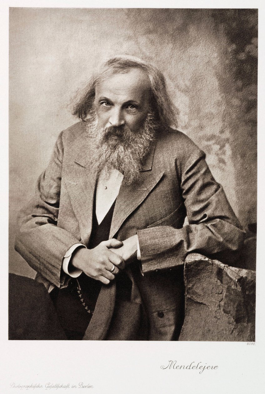 Dmitry Ivanovich Mendeleyev, químico russo, c 1905 de Unbekannt