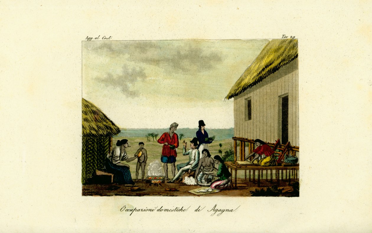 Ocupações domésticas das mulheres Chamorro de Agana (Hagatna), Guam de Unbekannt
