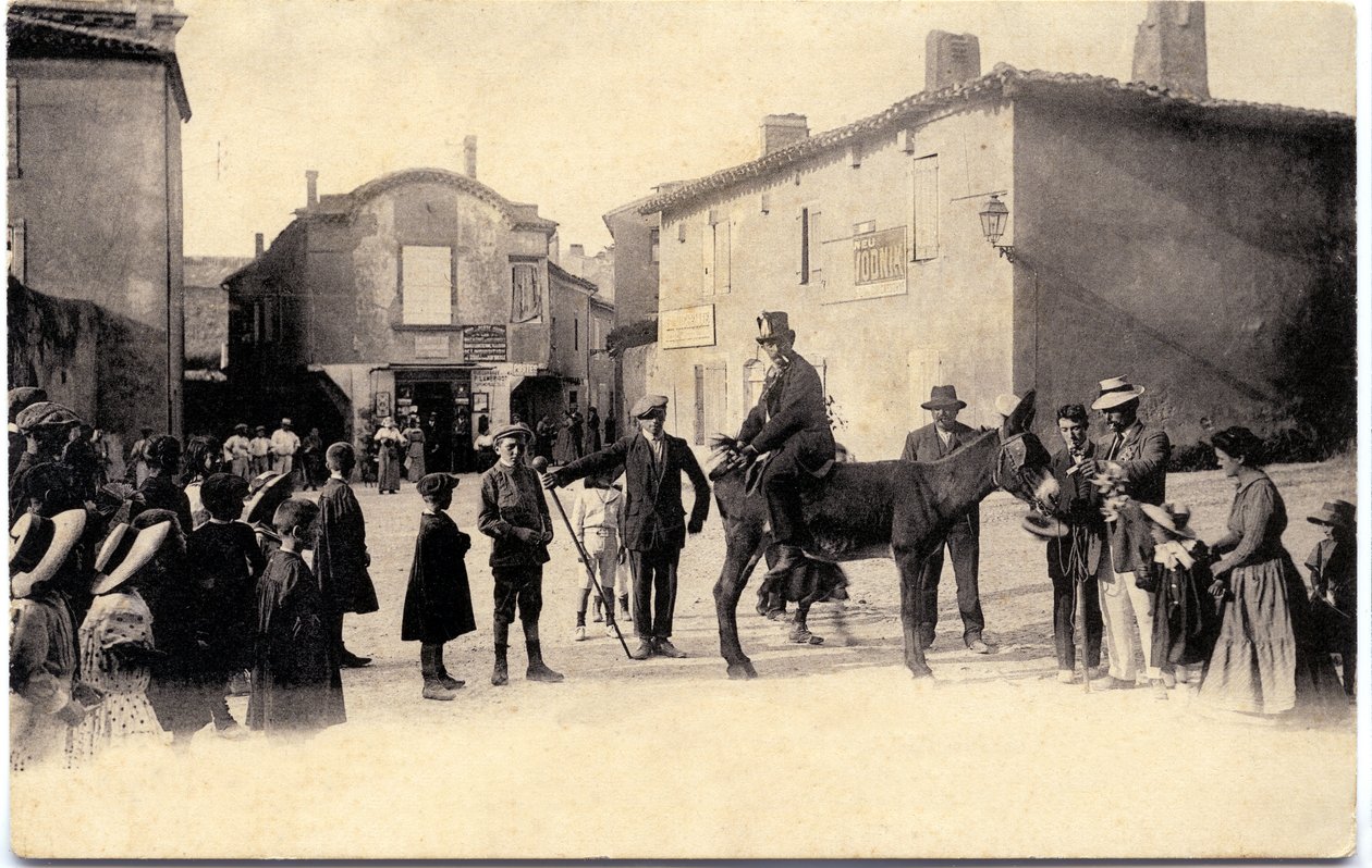 Torre do burro por volta de 1900, Carcassonne (postal) de Unbekannter Künstler