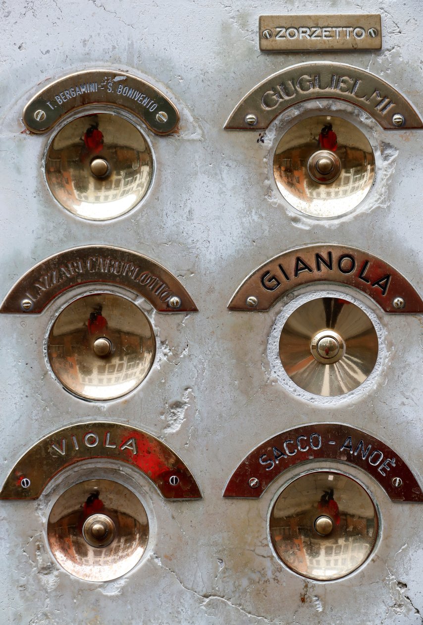 Painel de botões da campainha, Veneza, Itália (foto) de Unbekannt