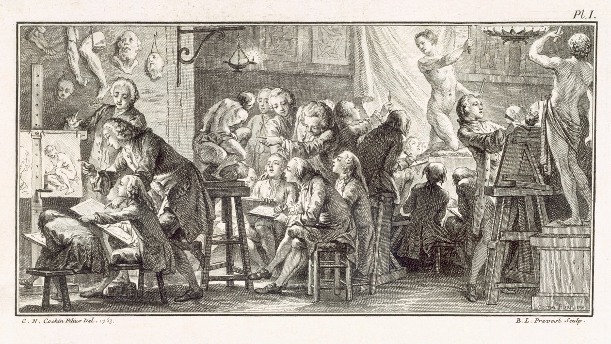 Aula de desenho, ilustração do 