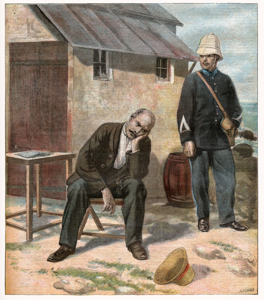 Caso Dreyfus. 1896 (gravura) de Unbekannter Künstler