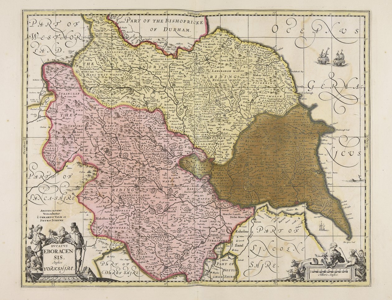 Ducatus Eboracensis anglice Yorkshire de Unbekannter Künstler
