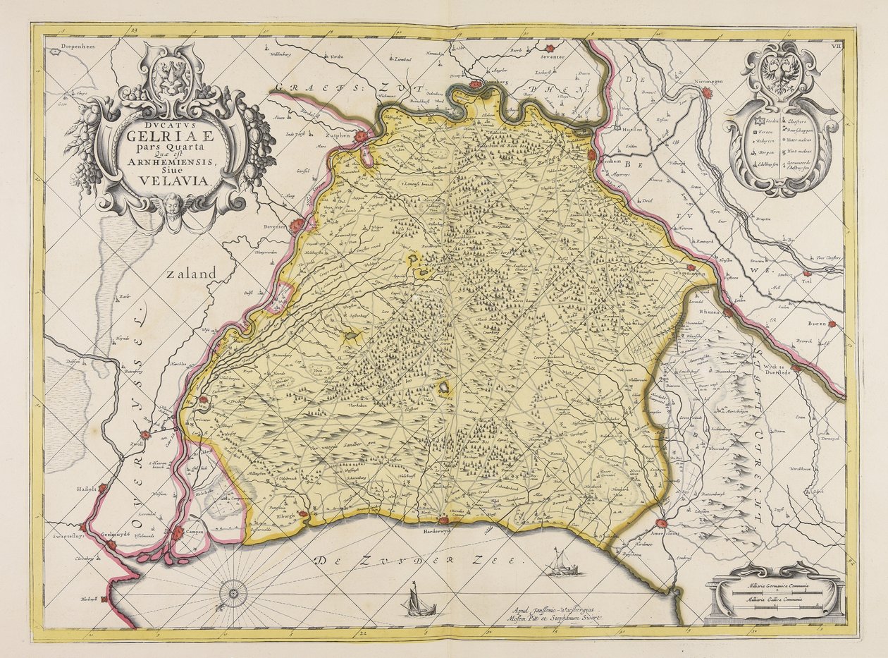 Ducatus Gelriae pars quarta quae est Arnhemiensis siue Velavia de Unbekannter Künstler