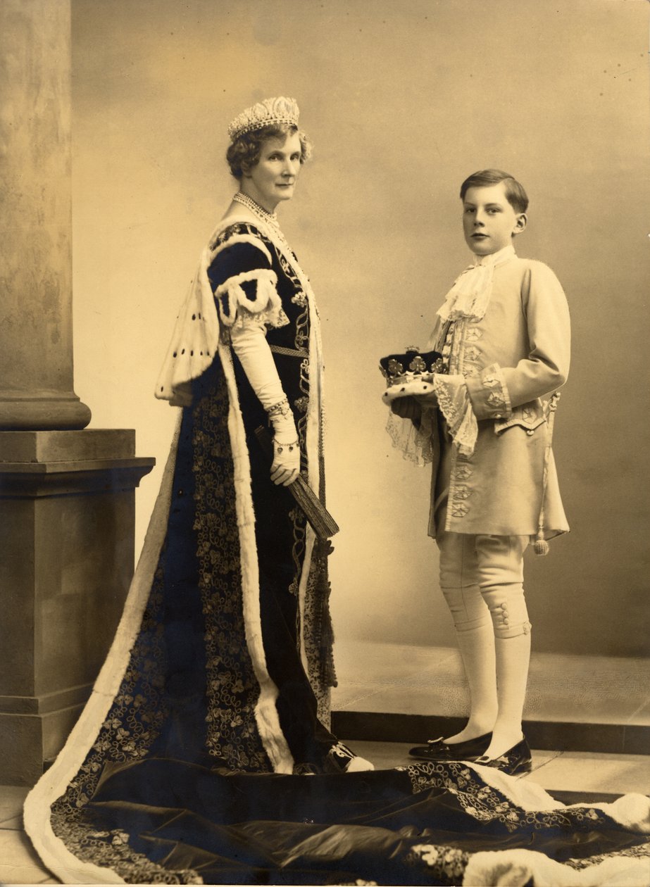 Duquesa Evelyn e Michael Baillie na Coroação de George VI, por Speight Ltd de William M. Timlin