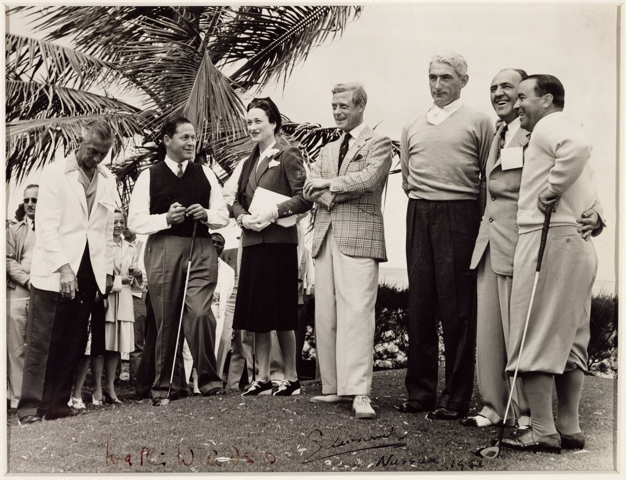 Edward, Duque de Windsor (1894-1972) e Wallis, Duquesa de Windsor (1896-1986) em um Torneio de Golfe em Nassau de Unbekannt