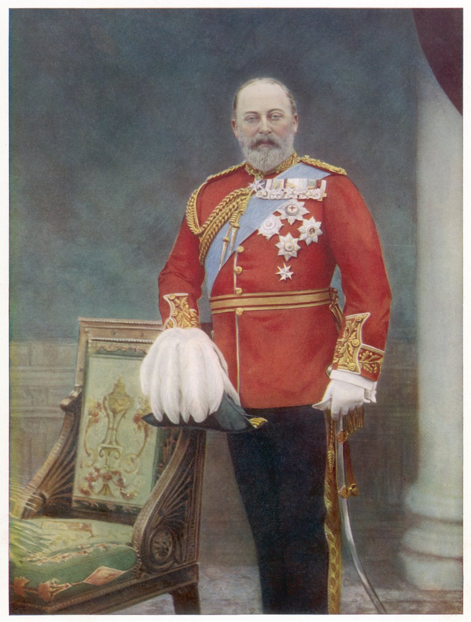 Eduardo VII (1841-1910) Rei de Inglaterra em 1901-1910, foto de Downey de Unbekannter Künstler